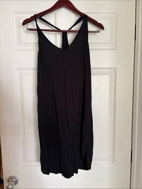 Escapada Black V-Neck Strappy Mini Dress